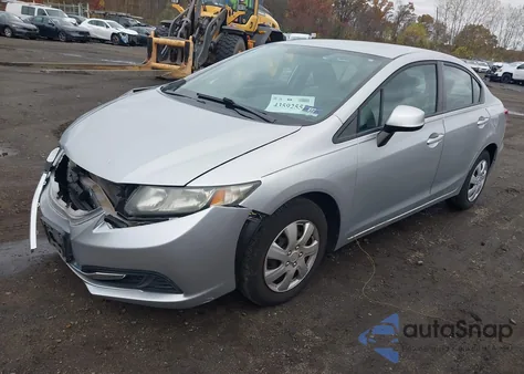 2013 Honda Civic Lx from USA, damaged, VIN 2HGFB2F57DH595905